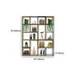 Metal and Wood Book Shelf Etagere Modern Open Shelf Bookcase for Bedroom