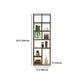 Metal and Wood Book Shelf Etagere Modern Open Shelf Bookcase for Bedroom