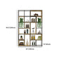 Metal and Wood Book Shelf Etagere Modern Open Shelf Bookcase for Bedroom