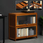 Modern Brown Book Shelf Bamboo Bedroom Shelf Bookcase with Cabinets 31.5"L x 12.6"W x 28.7"H Clearhalo 'Bookcases' 'furn' 'furn_bookcases' 'Furniture' 'Office Furniture' 6006043