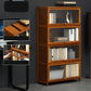 Modern Brown Book Shelf Bamboo Bedroom Shelf Bookcase with Cabinets 31.5"L x 12.6"W x 55.1"H Clearhalo 'Bookcases' 'furn' 'furn_bookcases' 'Furniture' 'Office Furniture' 6006053