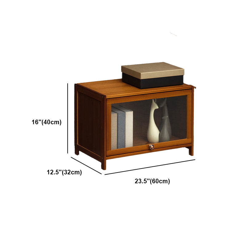 Modern Brown Book Shelf Bamboo Bedroom Shelf Bookcase with Cabinets Clearhalo 'Bookcases' 'furn' 'furn_bookcases' 'Furniture' 'Office Furniture' 6006056
