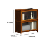 Modern Brown Book Shelf Bamboo Bedroom Shelf Bookcase with Cabinets Clearhalo 'Bookcases' 'furn' 'furn_bookcases' 'Furniture' 'Office Furniture' 6006060