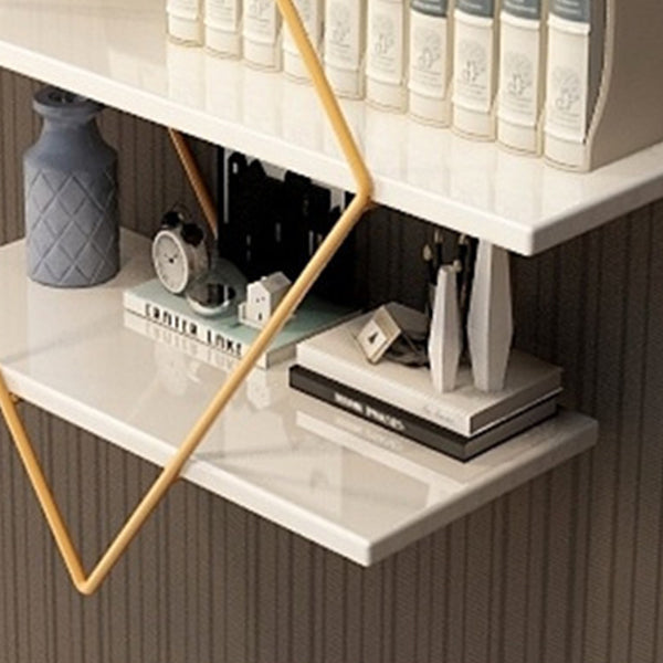 Libreria aperta libreria leggera in metallo di lusso in metallo a 3 livelli