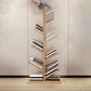 Geometric Bookshelf Modern Wooden Bookcase for Living Room 11.8" W 22"L x 11.8"W x 47.6"H Natural Clearhalo 'Bookcases' 'furn' 'furn_bookcases' 'Furniture' 'Office Furniture' 6006111