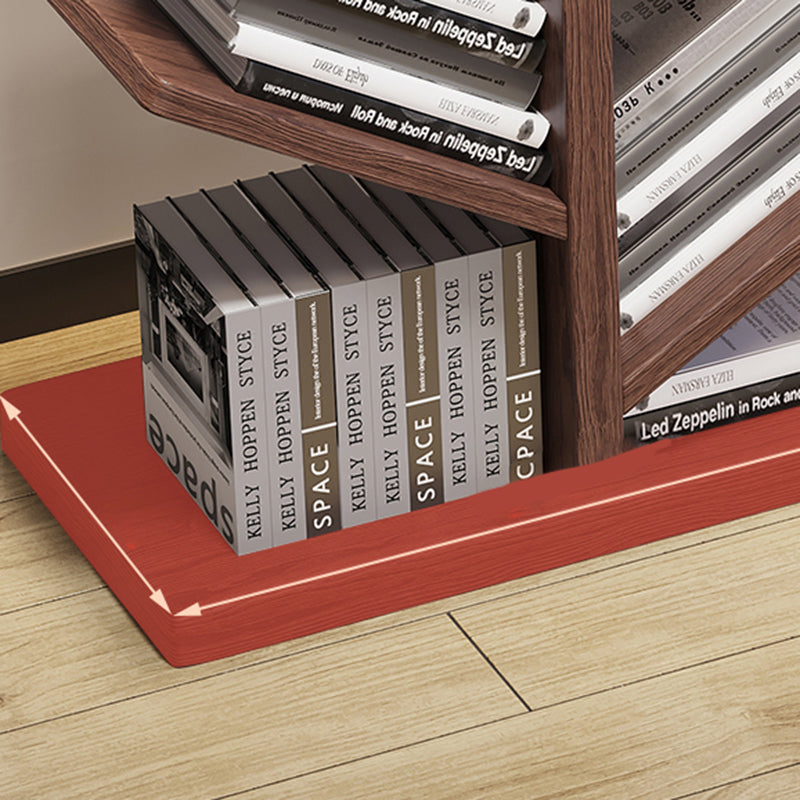 Geometric Bookshelf Modern Wooden Bookcase for Living Room 11.8" W Clearhalo 'Bookcases' 'furn' 'furn_bookcases' 'Furniture' 'Office Furniture' 6006115