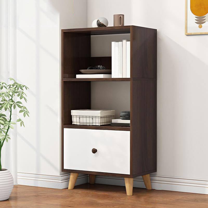 Contemporary Standard Book Shelf Engineered Wood Open Bookcase