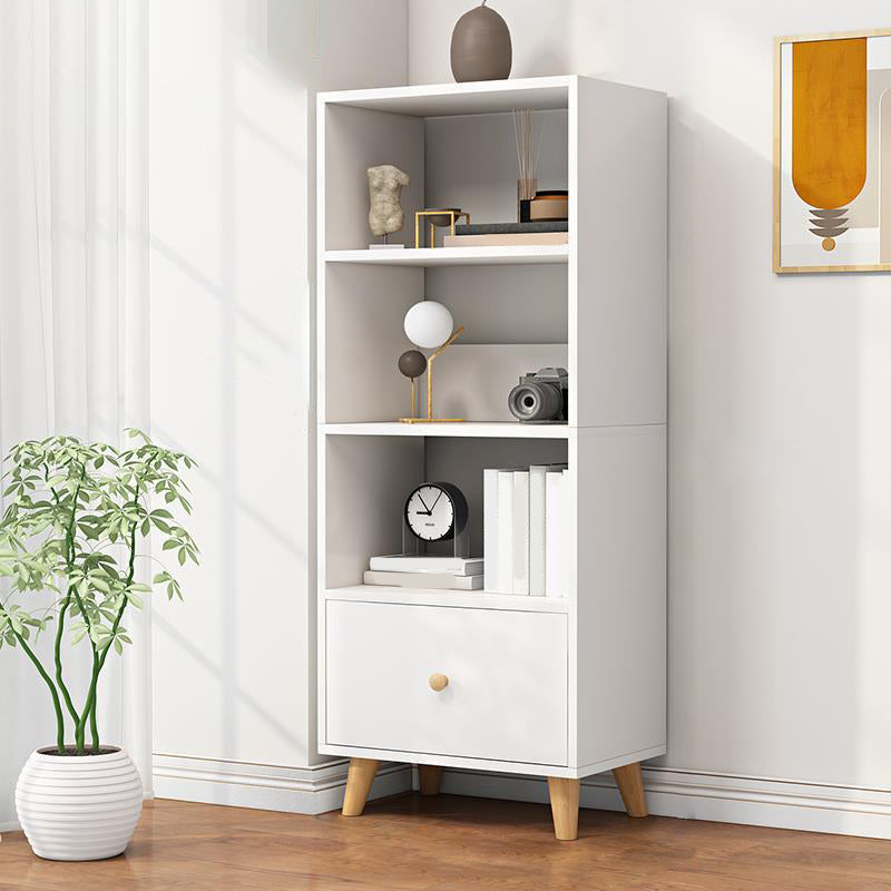 Contemporary Standard Book Shelf Engineered Wood Open Bookcase