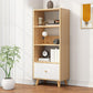 Contemporary Standard Book Shelf Engineered Wood Open Bookcase
