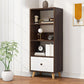 Contemporary Standard Book Shelf Engineered Wood Open Bookcase