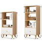 Contemporary Standard Book Shelf Engineered Wood Open Bookcase