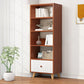 Contemporary Standard Book Shelf Engineered Wood Open Bookcase