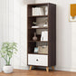 Contemporary Standard Book Shelf Engineered Wood Open Bookcase