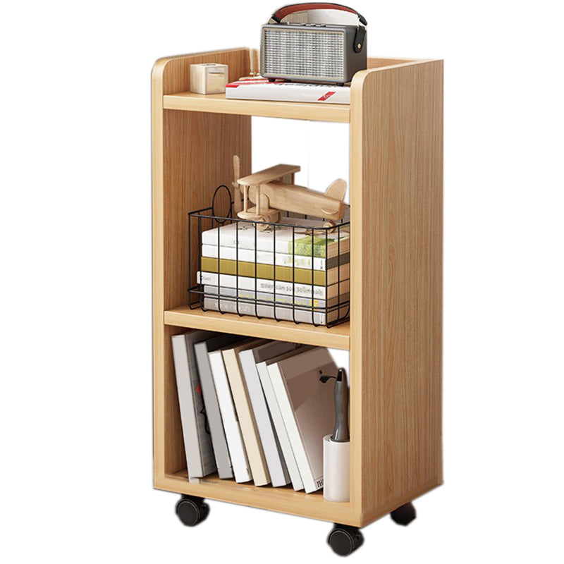 Contemporary Open Book Shelf Wooden Shelf Bookcase for Office 11.8"L x 9.4"W x 26"H Natural Casters Clearhalo 'Bookcases' 'furn' 'furn_bookcases' 'Furniture' 'Office Furniture' 6006178