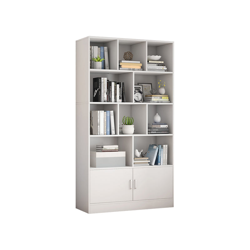 9.45" Wide Matte Finish Bookshelf Wood Standard Shelf Bookcase for Bedroom 31.5"L x 9.4"W x 70.1"H White Clearhalo 'Bookcases' 'furn' 'furn_bookcases' 'Furniture' 'Office Furniture' 6006192