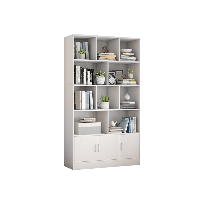 9.45" Wide Matte Finish Bookshelf Wood Standard Shelf Bookcase for Bedroom 39.4"L x 9.4"W x 70.1"H White Clearhalo 'Bookcases' 'furn' 'furn_bookcases' 'Furniture' 'Office Furniture' 6006194