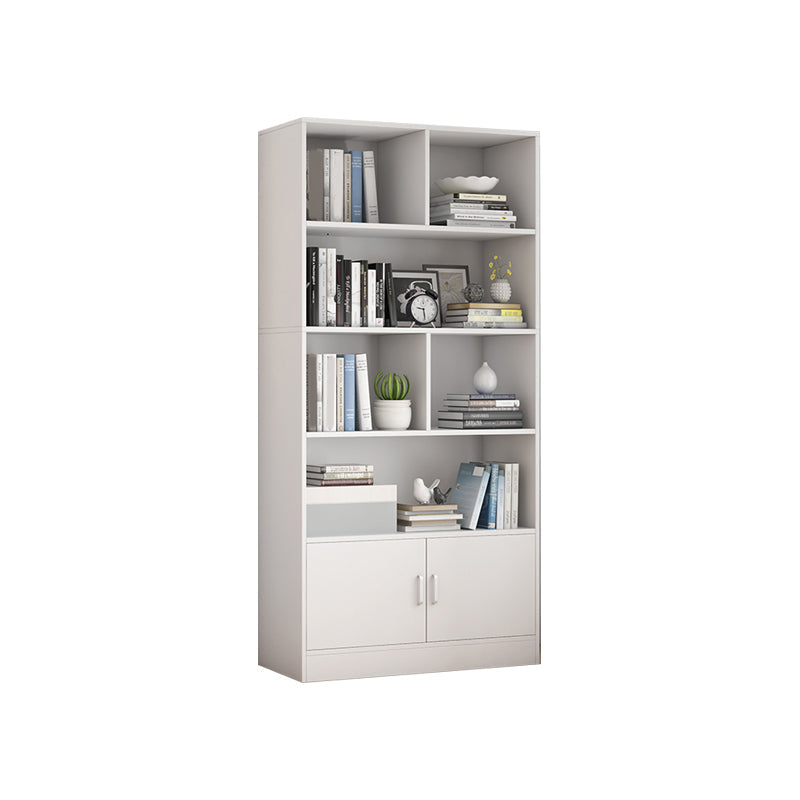 9.45" Wide Matte Finish Bookshelf Wood Standard Shelf Bookcase for Bedroom 23.6"L x 9.4"W x 70.1"H White Clearhalo 'Bookcases' 'furn' 'furn_bookcases' 'Furniture' 'Office Furniture' 6006196
