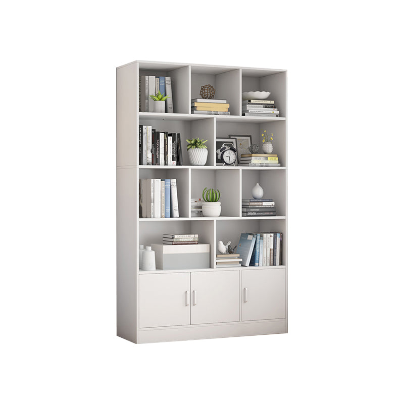 9.45" Wide Matte Finish Bookshelf Wood Standard Shelf Bookcase for Bedroom 47.2"L x 9.4"W x 70.1"H White Clearhalo 'Bookcases' 'furn' 'furn_bookcases' 'Furniture' 'Office Furniture' 6006197