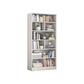 9.45" Wide Matte Finish Bookshelf Wood Standard Shelf Bookcase for Bedroom 23.6"L x 9.4"W x 70.1"H Off-White Clearhalo 'Bookcases' 'furn' 'furn_bookcases' 'Furniture' 'Office Furniture' 6006204