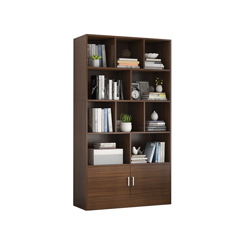 9.45" Wide Matte Finish Bookshelf Wood Standard Shelf Bookcase for Bedroom 31.5"L x 9.4"W x 70.1"H Nut-Brown Clearhalo 'Bookcases' 'furn' 'furn_bookcases' 'Furniture' 'Office Furniture' 6006213