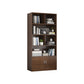 9.45" Wide Matte Finish Bookshelf Wood Standard Shelf Bookcase for Bedroom 23.6"L x 9.4"W x 70.1"H Nut-Brown Clearhalo 'Bookcases' 'furn' 'furn_bookcases' 'Furniture' 'Office Furniture' 6006215