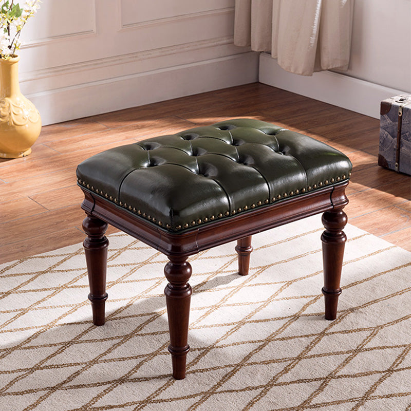 16.1" Wide Upholstered Seating Bench Traditional Entryway and Bedroom Bench with Cushioned 22"L x 16.1"W x 18.1"H Green Clearhalo 'Benches' 'Chairs & Seating' 'furn' 'furn_benches' 'Furniture' 'Living Room Furniture' 6006241