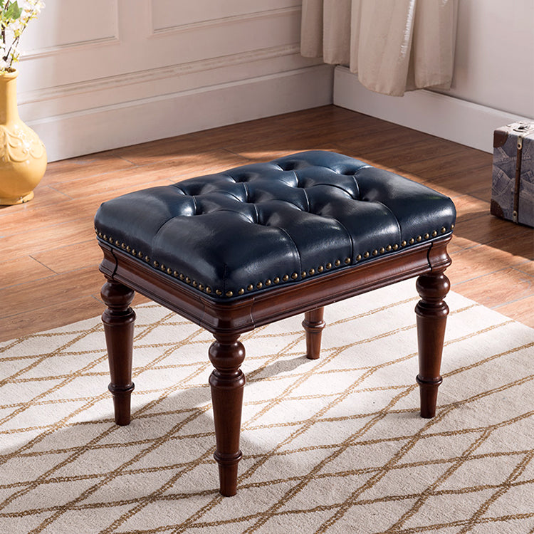 16.1" Wide Upholstered Seating Bench Traditional Entryway and Bedroom Bench with Cushioned 22"L x 16.1"W x 18.1"H Blue Clearhalo 'Benches' 'Chairs & Seating' 'furn' 'furn_benches' 'Furniture' 'Living Room Furniture' 6006242