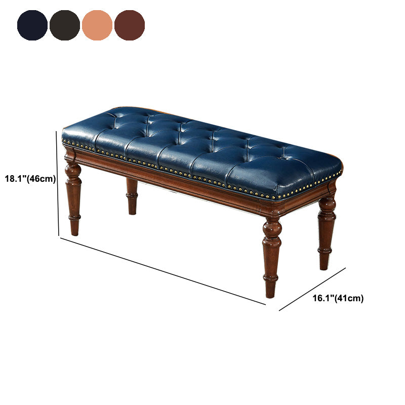16.1" Wide Upholstered Seating Bench Traditional Entryway and Bedroom Bench with Cushioned Clearhalo 'Benches' 'Chairs & Seating' 'furn' 'furn_benches' 'Furniture' 'Living Room Furniture' 6006260