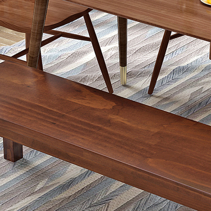 Mid-Century Modern Bench 11.81 Inch Wide Pine Bench with Squared Legs Clearhalo 'Benches' 'Chairs & Seating' 'furn' 'furn_benches' 'Furniture' 'Living Room Furniture' 6006299