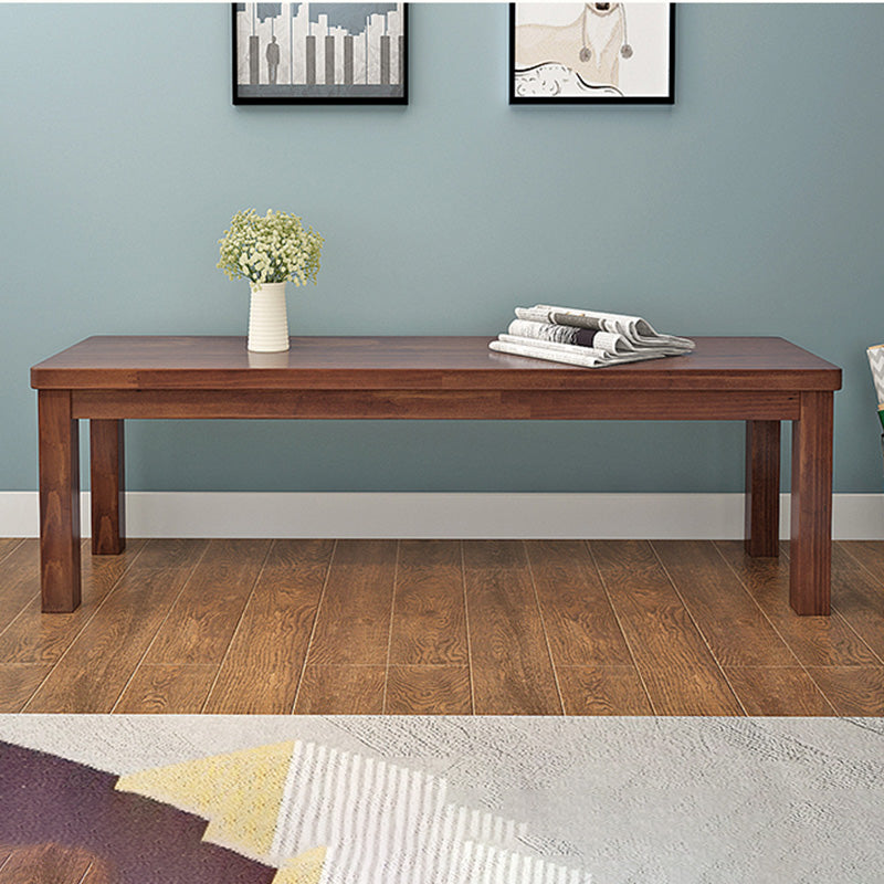 Mid-Century Modern Bench 11.81 Inch Wide Pine Bench with Squared Legs Clearhalo 'Benches' 'Chairs & Seating' 'furn' 'furn_benches' 'Furniture' 'Living Room Furniture' 6006301