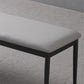 17.7"H Upholstered Seating Bench Cushioned Bench with Metal Legs Clearhalo 'Benches' 'Chairs & Seating' 'furn' 'furn_benches' 'Furniture' 'Living Room Furniture' 6006312