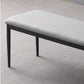 17.7"H Upholstered Seating Bench Cushioned Bench with Metal Legs Clearhalo 'Benches' 'Chairs & Seating' 'furn' 'furn_benches' 'Furniture' 'Living Room Furniture' 6006313
