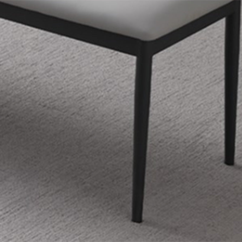 17.7"H Upholstered Seating Bench Cushioned Bench with Metal Legs Clearhalo 'Benches' 'Chairs & Seating' 'furn' 'furn_benches' 'Furniture' 'Living Room Furniture' 6006315