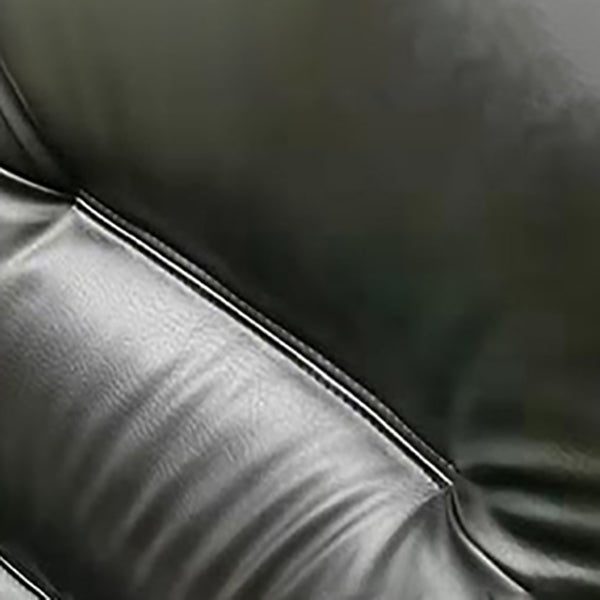 Eigentijdse bureaustoel, ergonomische wielen, zwart lederen directiestoel