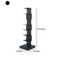 White/Black Corner Shelf Bookcase Modern Metal Bookcase Multi Tiers Closed Back