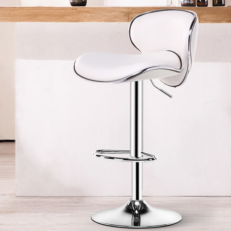 Contemporary Metal Barstool PU Leather Footrest Upholstered Counter Stool Clearhalo 'Bar Furniture' 'Bar Stools' 'bar_stools' 'furn' 'furn_bar_stools' 'Furniture' 'Kitchen & Dining Furniture' 6006365