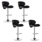 Contemporary Metal Barstool PU Leather Footrest Upholstered Counter Stool Black 4 Piece Set Clearhalo 'Bar Furniture' 'Bar Stools' 'bar_stools' 'furn' 'furn_bar_stools' 'Furniture' 'Kitchen & Dining Furniture' 6006366