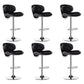 Contemporary Metal Barstool PU Leather Footrest Upholstered Counter Stool Black 6 Piece Set Clearhalo 'Bar Furniture' 'Bar Stools' 'bar_stools' 'furn' 'furn_bar_stools' 'Furniture' 'Kitchen & Dining Furniture' 6006368