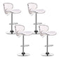 Contemporary Metal Barstool PU Leather Footrest Upholstered Counter Stool White 4 Piece Set Clearhalo 'Bar Furniture' 'Bar Stools' 'bar_stools' 'furn' 'furn_bar_stools' 'Furniture' 'Kitchen & Dining Furniture' 6006382