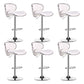 Contemporary Metal Barstool PU Leather Footrest Upholstered Counter Stool White 6 Piece Set Clearhalo 'Bar Furniture' 'Bar Stools' 'bar_stools' 'furn' 'furn_bar_stools' 'Furniture' 'Kitchen & Dining Furniture' 6006383