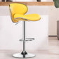 Contemporary Metal Barstool PU Leather Footrest Upholstered Counter Stool Yellow 1 Piece Clearhalo 'Bar Furniture' 'Bar Stools' 'bar_stools' 'furn' 'furn_bar_stools' 'Furniture' 'Kitchen & Dining Furniture' 6006390