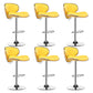Contemporary Metal Barstool PU Leather Footrest Upholstered Counter Stool Yellow 6 Piece Set Clearhalo 'Bar Furniture' 'Bar Stools' 'bar_stools' 'furn' 'furn_bar_stools' 'Furniture' 'Kitchen & Dining Furniture' 6006393