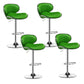 Contemporary Metal Barstool PU Leather Footrest Upholstered Counter Stool Green 4 Piece Set Clearhalo 'Bar Furniture' 'Bar Stools' 'bar_stools' 'furn' 'furn_bar_stools' 'Furniture' 'Kitchen & Dining Furniture' 6006402
