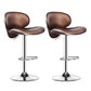 Contemporary Metal Barstool PU Leather Footrest Upholstered Counter Stool Coffee 2 Piece Set Clearhalo 'Bar Furniture' 'Bar Stools' 'bar_stools' 'furn' 'furn_bar_stools' 'Furniture' 'Kitchen & Dining Furniture' 6006416