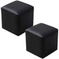 Pink Stain Resistant Pouf Solid Color Square Pouf for Living Room Black 2 Piece Set Clearhalo 'furn' 'furn_ottomans_poufs' 'Furniture' 'Living Room Furniture' 'Ottomans & Poufs' 'ottomans_poufs' 6006810