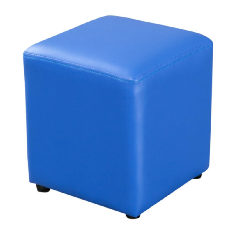 Pink Stain Resistant Pouf Solid Color Square Pouf for Living Room Blue 1 Piece Clearhalo 'furn' 'furn_ottomans_poufs' 'Furniture' 'Living Room Furniture' 'Ottomans & Poufs' 'ottomans_poufs' 6006827