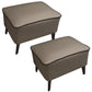 Mid-Century Modern Ottoman Faux Leather Upholstered Solid Color Ottoman with Chair Legs Dark Gray 2 Piece Set Clearhalo 'furn' 'furn_ottomans_poufs' 'Furniture' 'Living Room Furniture' 'Ottomans & Poufs' 'ottomans_poufs' 6006852