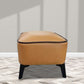Mid-Century Modern Ottoman Faux Leather Upholstered Solid Color Ottoman with Chair Legs Clearhalo 'furn' 'furn_ottomans_poufs' 'Furniture' 'Living Room Furniture' 'Ottomans & Poufs' 'ottomans_poufs' 6006853