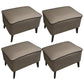 Mid-Century Modern Ottoman Faux Leather Upholstered Solid Color Ottoman with Chair Legs Dark Gray 4 Piece Set Clearhalo 'furn' 'furn_ottomans_poufs' 'Furniture' 'Living Room Furniture' 'Ottomans & Poufs' 'ottomans_poufs' 6006854