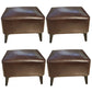 Mid-Century Modern Ottoman Faux Leather Upholstered Solid Color Ottoman with Chair Legs Brown 4 Piece Set Clearhalo 'furn' 'furn_ottomans_poufs' 'Furniture' 'Living Room Furniture' 'Ottomans & Poufs' 'ottomans_poufs' 6006864